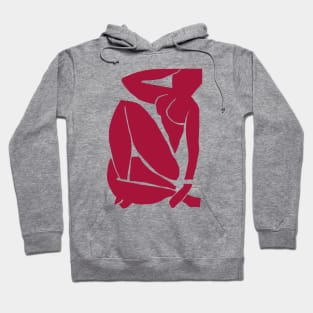 Matisse cutout #3 red Hoodie